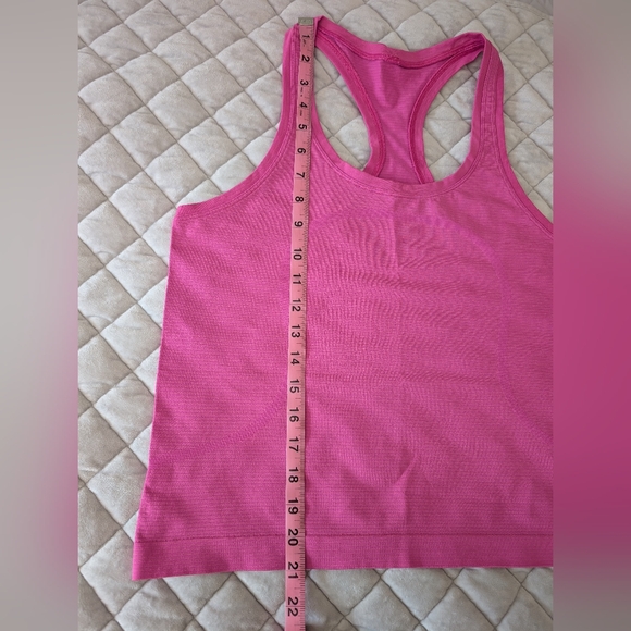 LIKE NEW Lululemon Swiftly Tech Racerback Tank, Waist Length, Pink, Size 8 - Picture 7 of 7